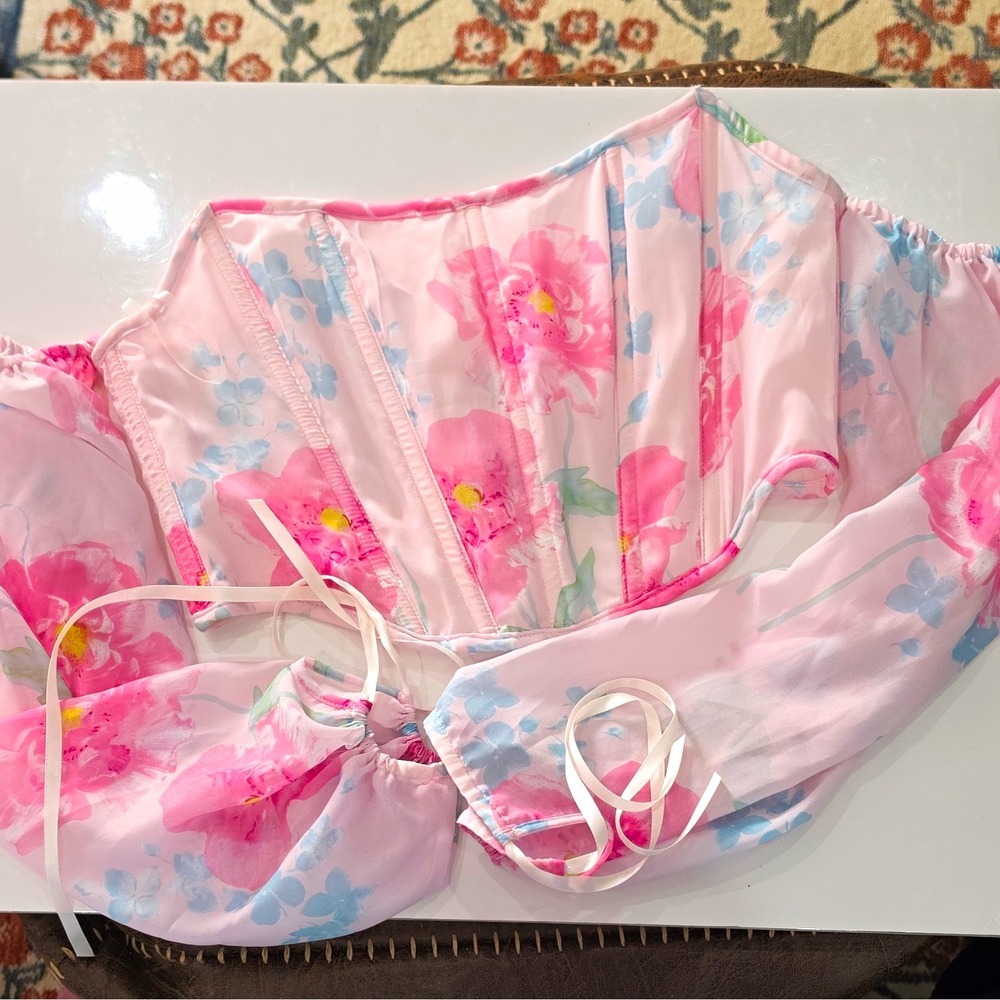 Victoria's Secret Dream Angel Corset Top With Flowing Sleeves New
